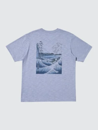 T-shirt graphique unisexe bleu Ut Ukiyo-E