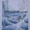 T-shirt graphique unisexe bleu Ut Ukiyo-E