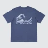 T-shirt graphique unisexe bleu Ut Ukiyo-E