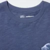 T-shirt graphique unisexe bleu Ut Ukiyo-E