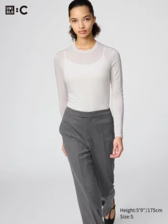 T-shirt HEATTECH en mélange de cachemire pour femme | Extra chaud