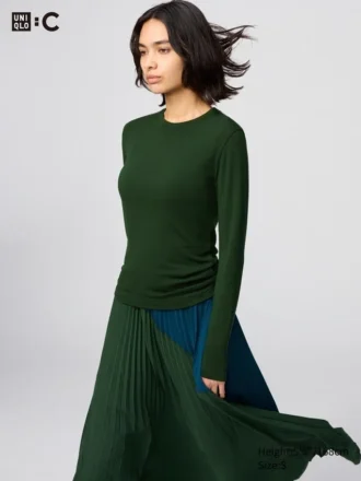 T-shirt HEATTECH en mélange de cachemire pour femme | Extra chaud