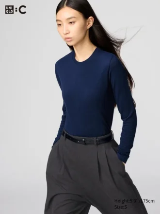 T-shirt HEATTECH en mélange de cachemire pour femme | Extra chaud