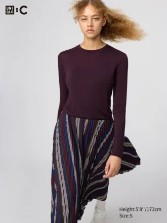 T-shirt HEATTECH en mélange de cachemire pour femme | Extra chaud