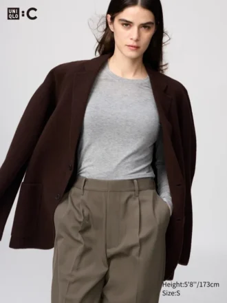 T-shirt HEATTECH en mélange de cachemire pour femme | Extra chaud