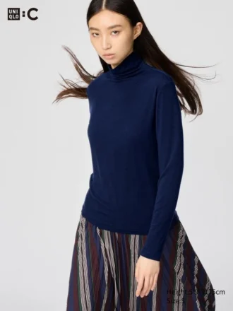 T-shirt HEATTECH en mélange de cachemire pour femme | Extra chaud | Pulls à col roulé