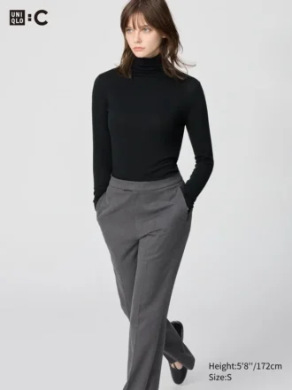 T-shirt HEATTECH en mélange de cachemire pour femme | Extra chaud | Pulls à col roulé