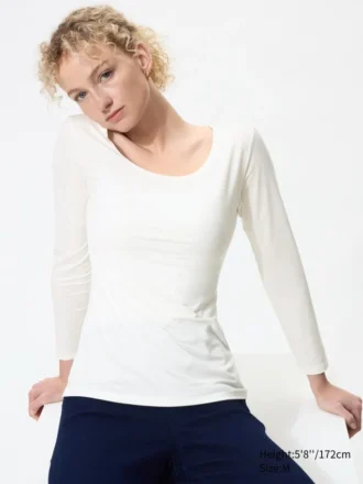 T-shirt HEATTECH pour femme | Encolure dégagée