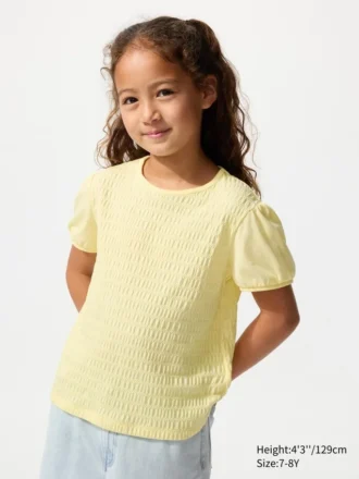 T-shirt à manches bouffantes pour enfant | Fronces