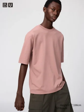 T-shirt oversize unisexe en coton AIRism | Manches courtes