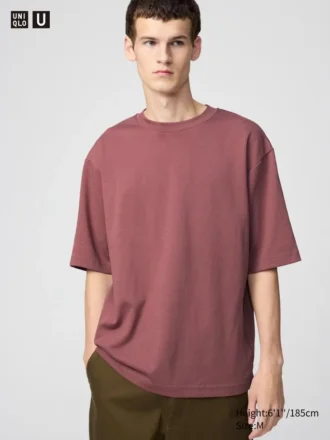 T-shirt oversize unisexe en coton AIRism | Manches courtes