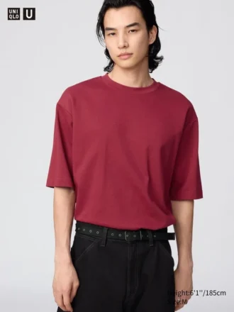 T-shirt oversize unisexe en coton AIRism | Manches courtes