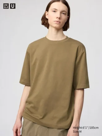 T-shirt oversize unisexe en coton AIRism | Manches courtes