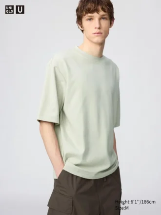 T-shirt oversize unisexe en coton AIRism | Manches courtes
