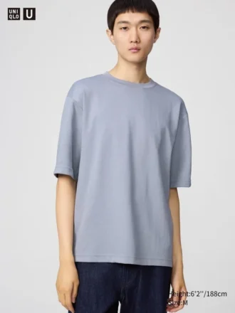 T-shirt oversize unisexe en coton AIRism | Manches courtes