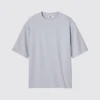 T-shirt oversize unisexe en coton AIRism | Manches courtes