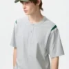 T-shirt unisexe à col Henley