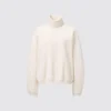 T-shirts à col roulé et manches longues en jersey brossé pour femme