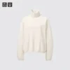 T-shirts à col roulé et manches longues en jersey brossé pour femme