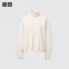 T-shirts à col roulé et manches longues en jersey brossé pour femme