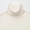 T-shirts à col roulé et manches longues en jersey brossé pour femme