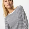 T-shirts à côtes souples pour femme | Rayé