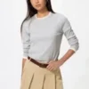 T-shirts à côtes souples pour femme | T-shirts manches longues