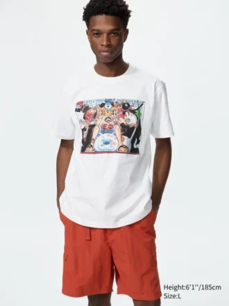 T-shirts graphiques Mangas Ut Shueisha 100e anniversaire pour homme | One Piece