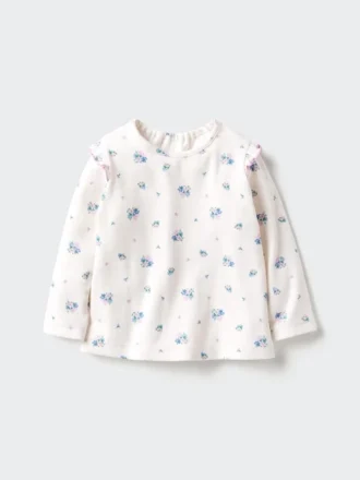 T-shirts manches longues pour bébé | À volants | Imprimé T-shirts manches longues pour bébé | À volants | Imprimé