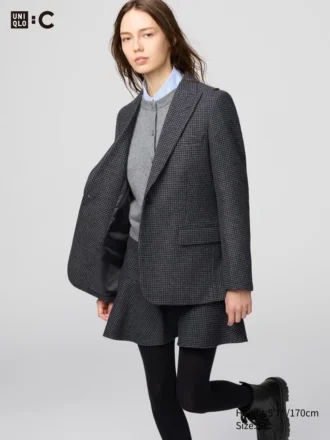 Veste ajustée en tweed pour femme Veste ajustée en tweed pour femme