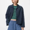 Veste courte à col ouvert pour femme