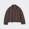 Veste courte à col ouvert pour femme